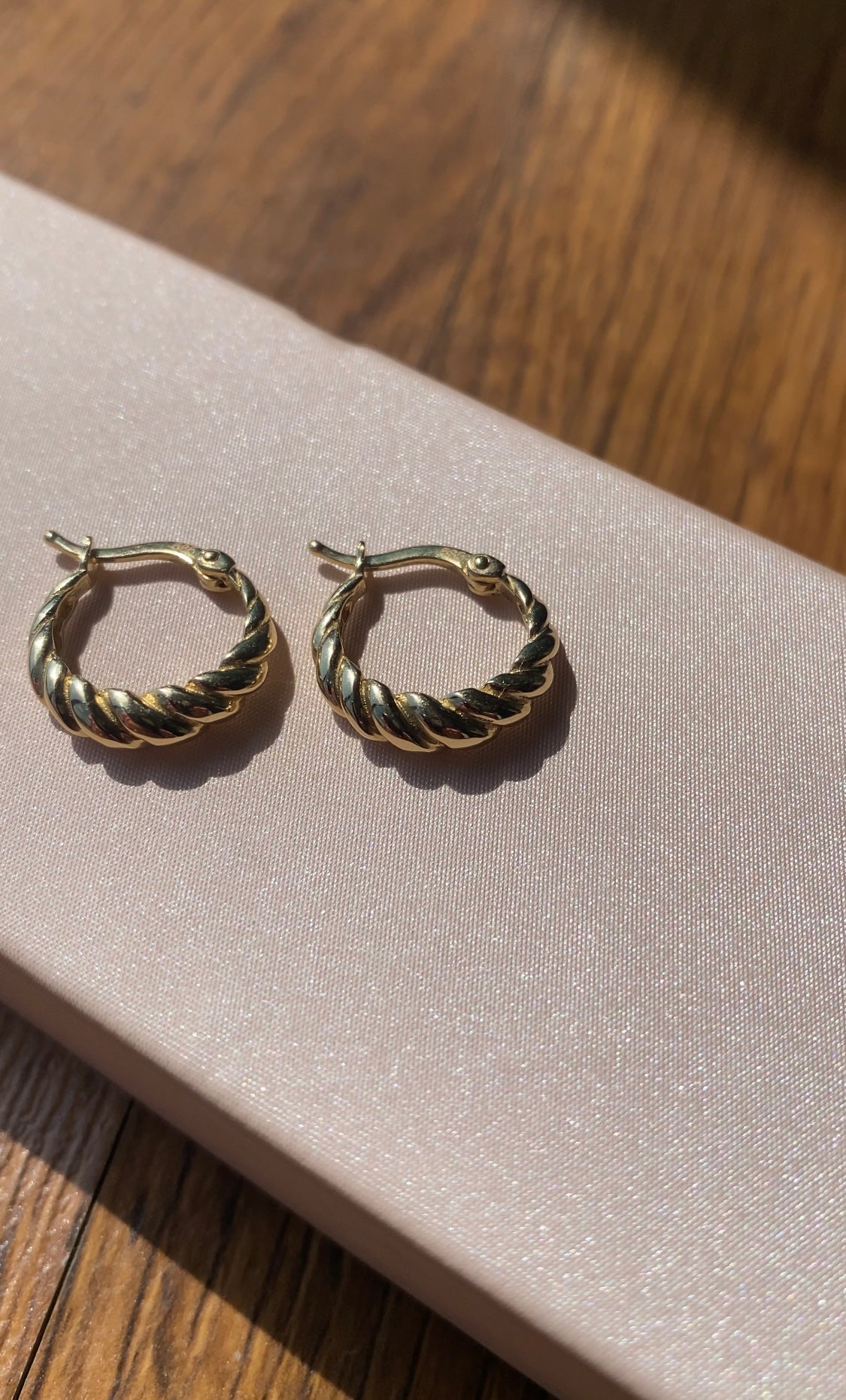 14K Gold Twisted Earrings - Hems Jewellery 