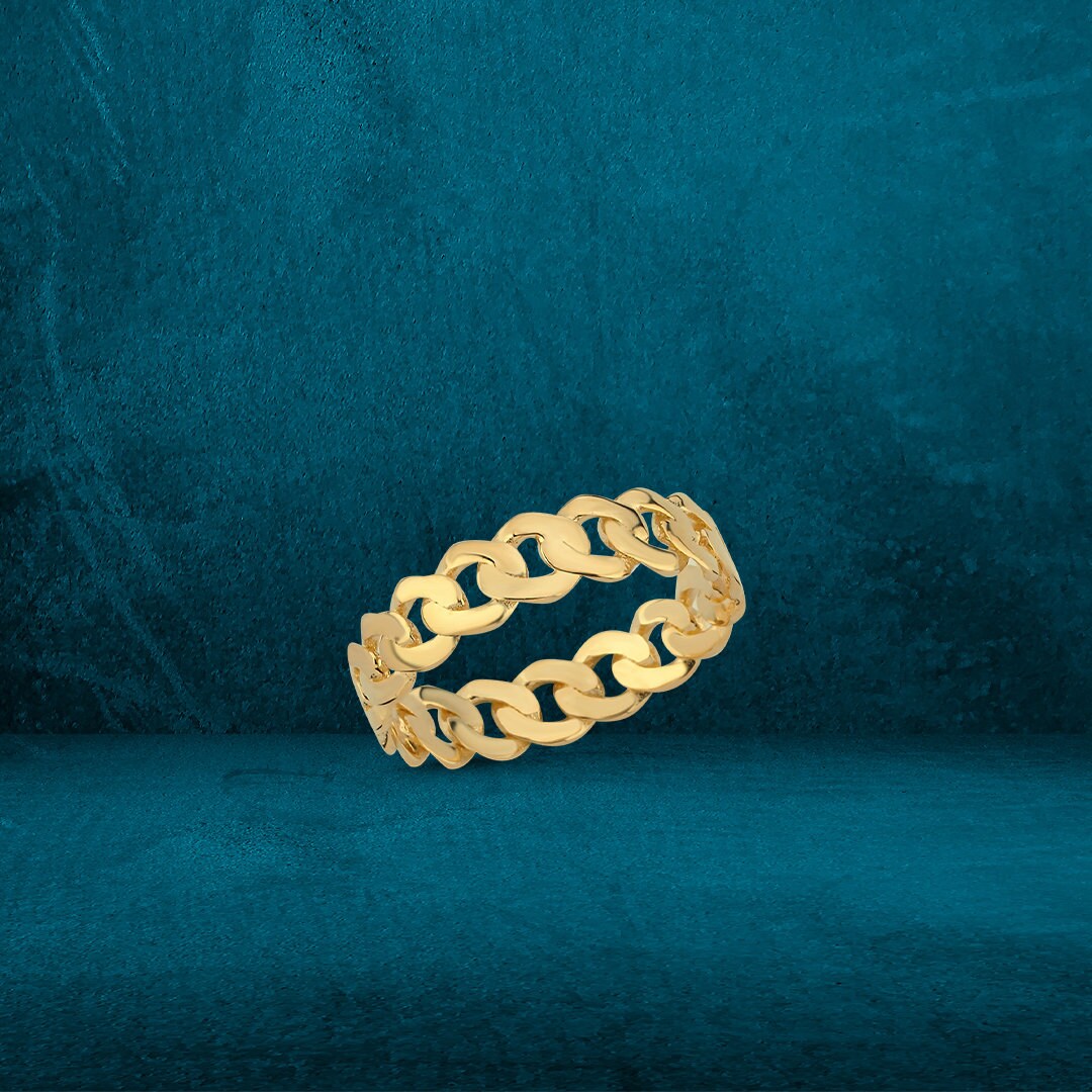 14K Gold Crushed Gourmet Ring Hems Jewellery 