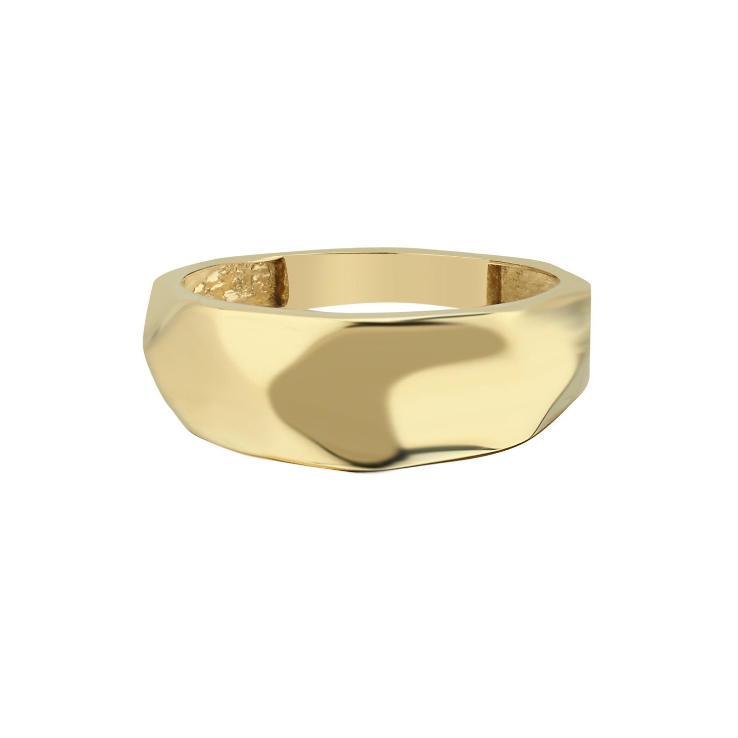 14K Gold Faceted Bombe Ring Hems Jewellery 