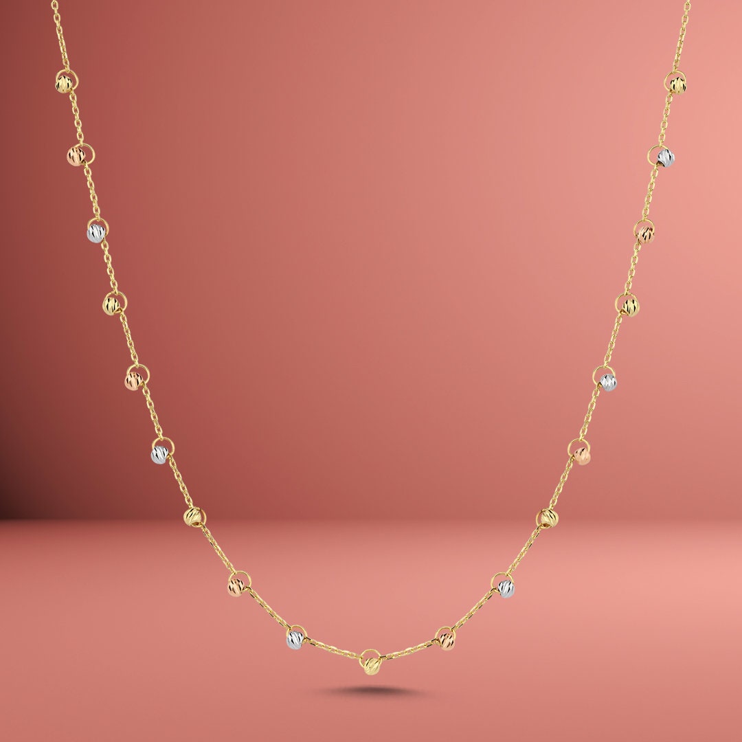 14K Gold Minimal Dorica Necklace