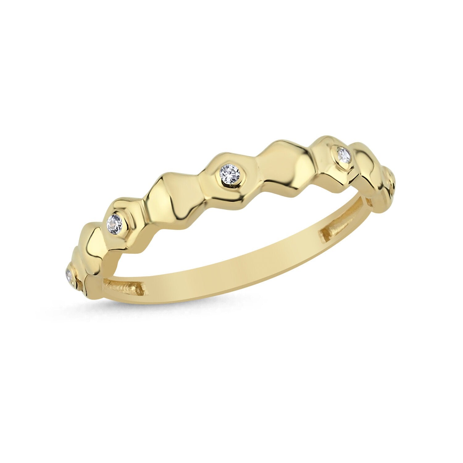 14K Gold Petite Stackable Minimal Ring