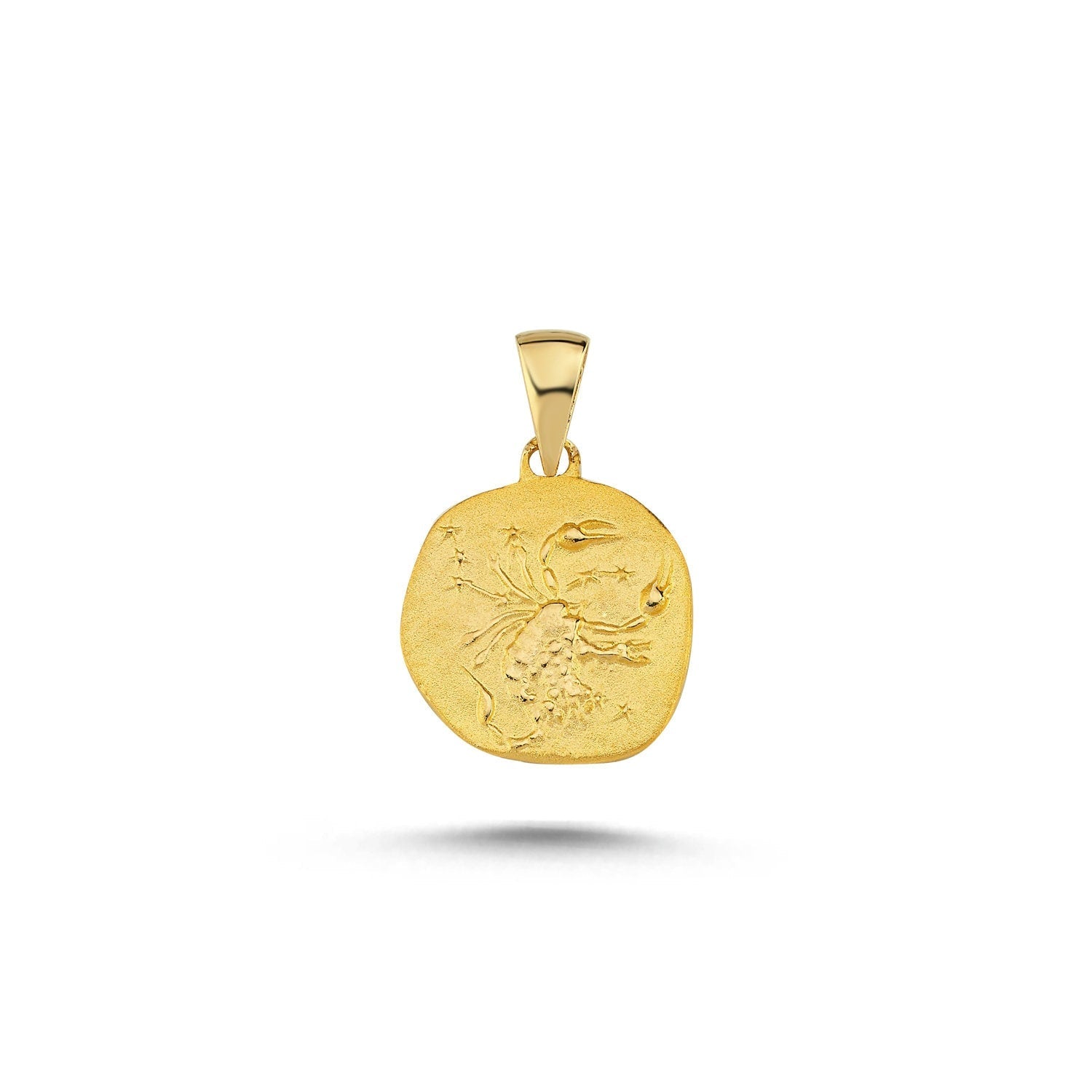 14K Gold Scorpius Zodiac Pendant Necklace Hems Jewellery 