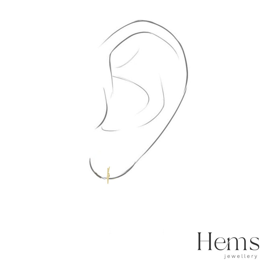 14K Gold Star Studded Earrings Hems Jewellery 