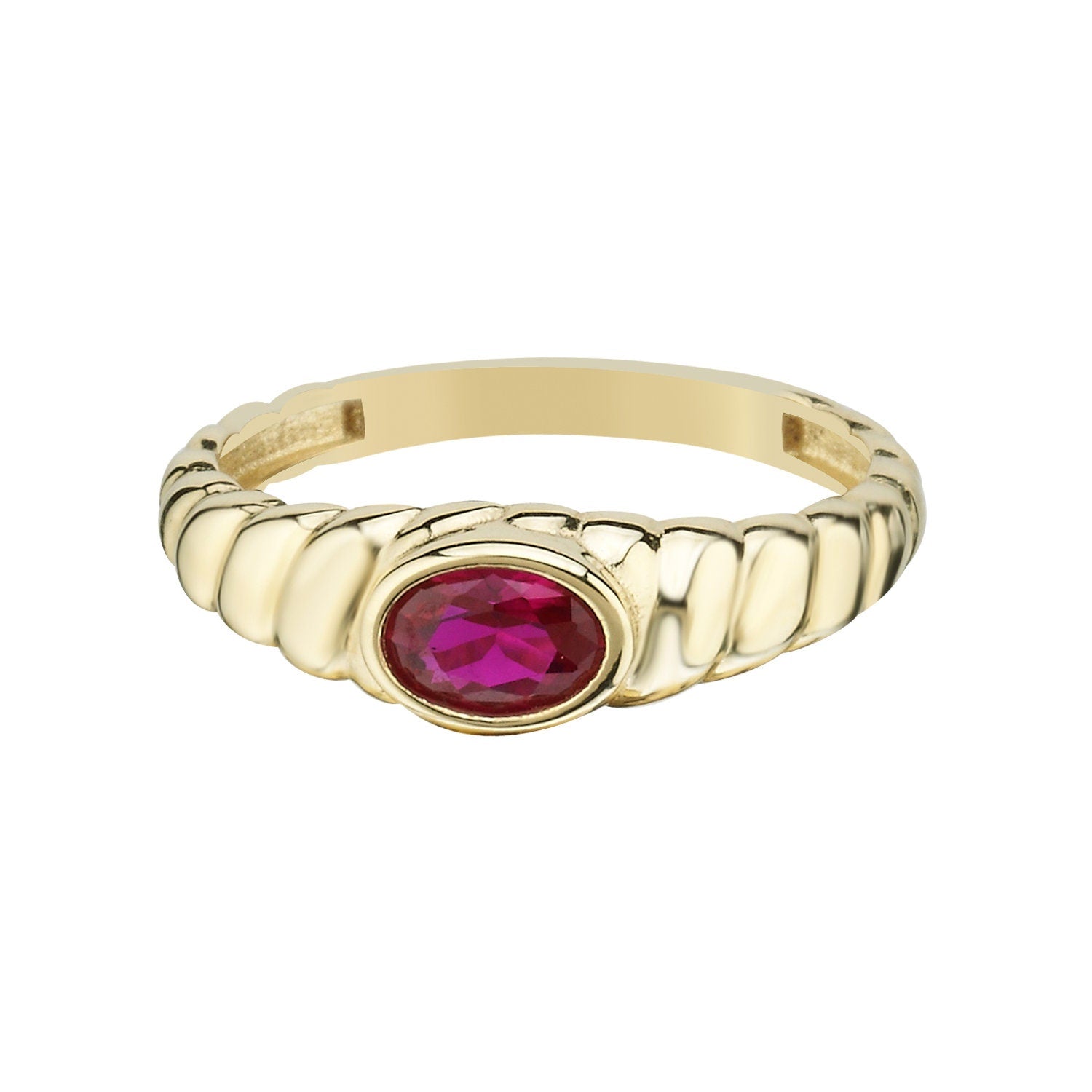 14K Gold Twisted Dome Ring Hems Jewellery 