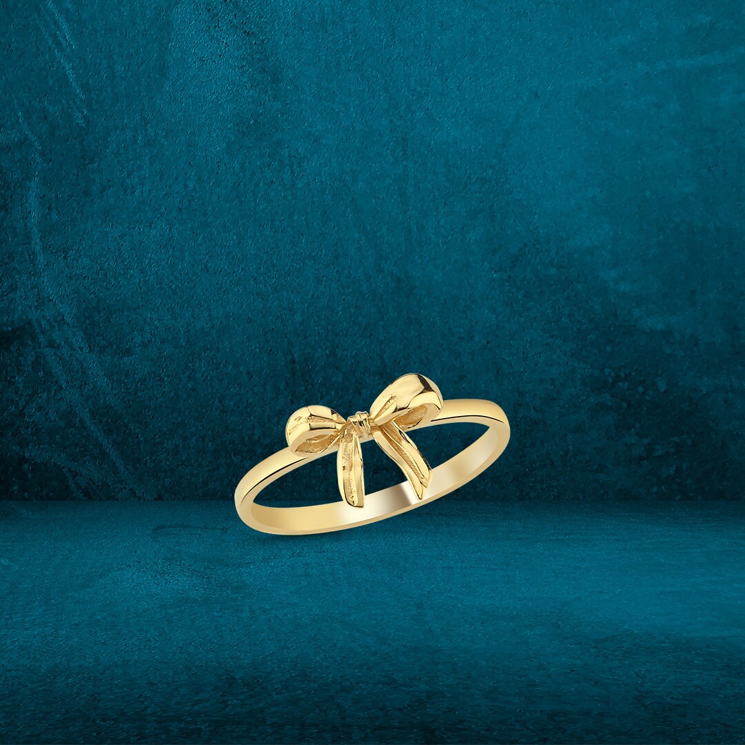 14k Gold Bow Ring Hems Jewellery 