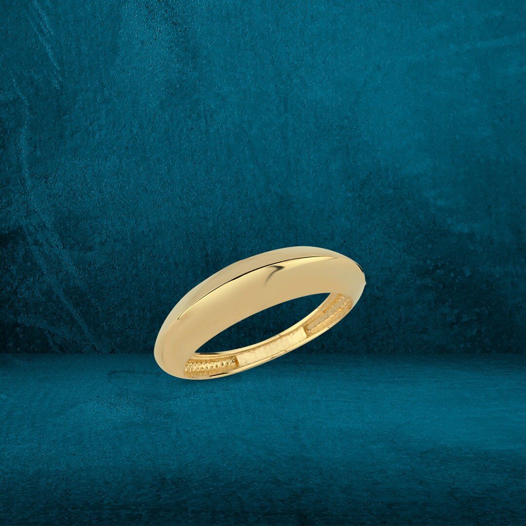 14k Gold Bump Flat Ring Hems Jewellery 