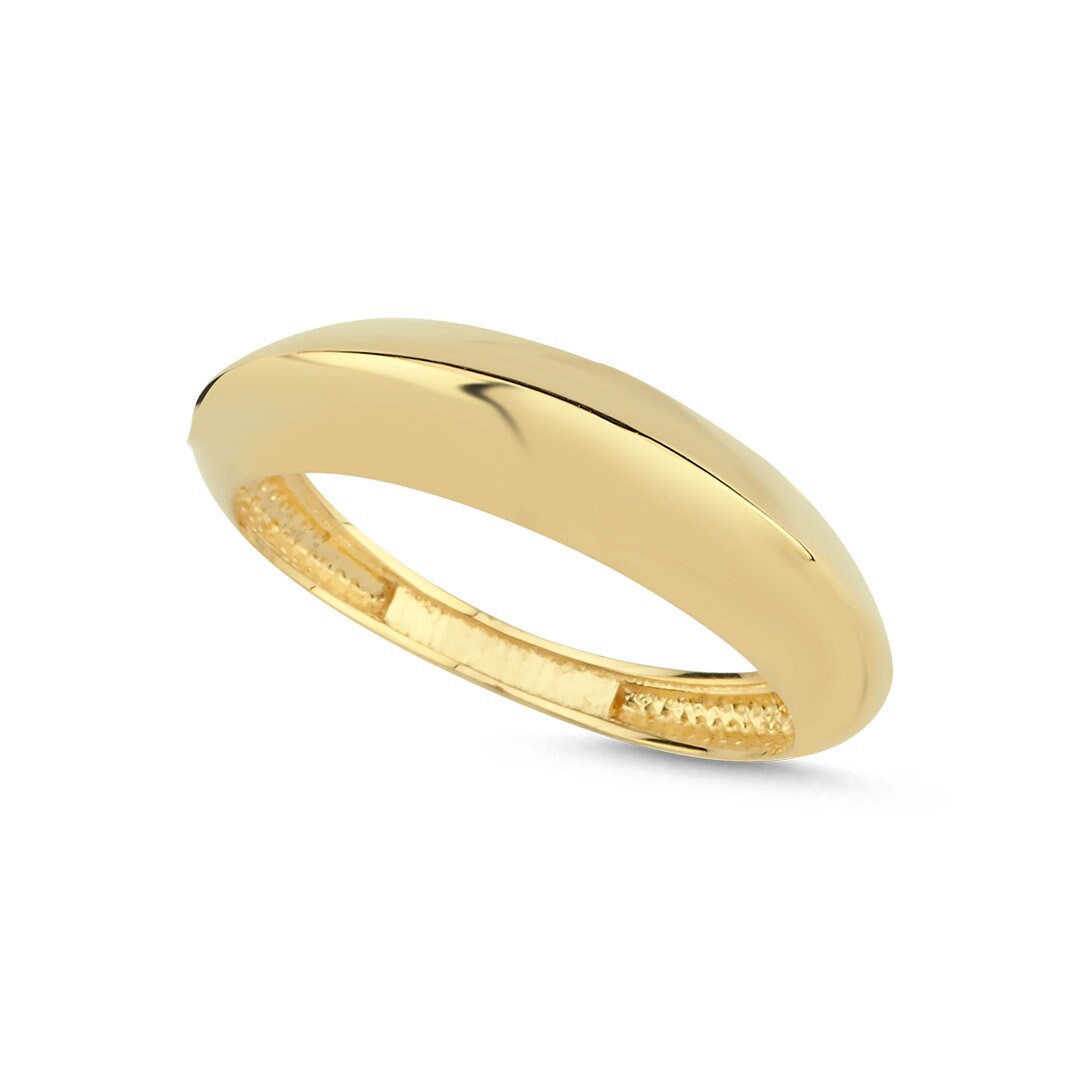 14k Gold Bump Flat Ring Hems Jewellery 