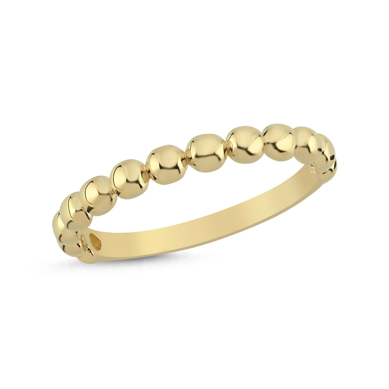 14k Gold Minimal Stackable Cluster Granulation Ring