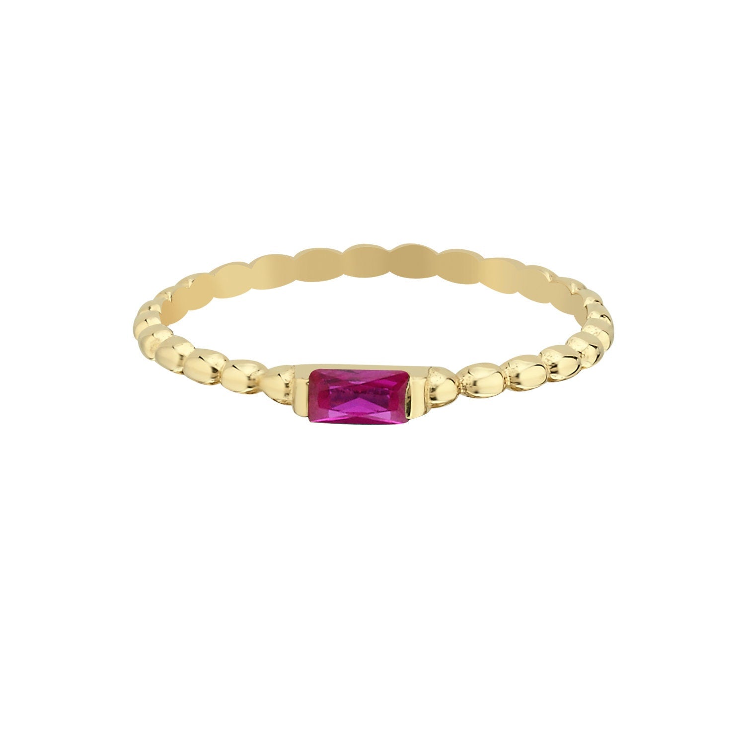 14k Gold & Pink Stone Moth Ring Hems Jewellery 