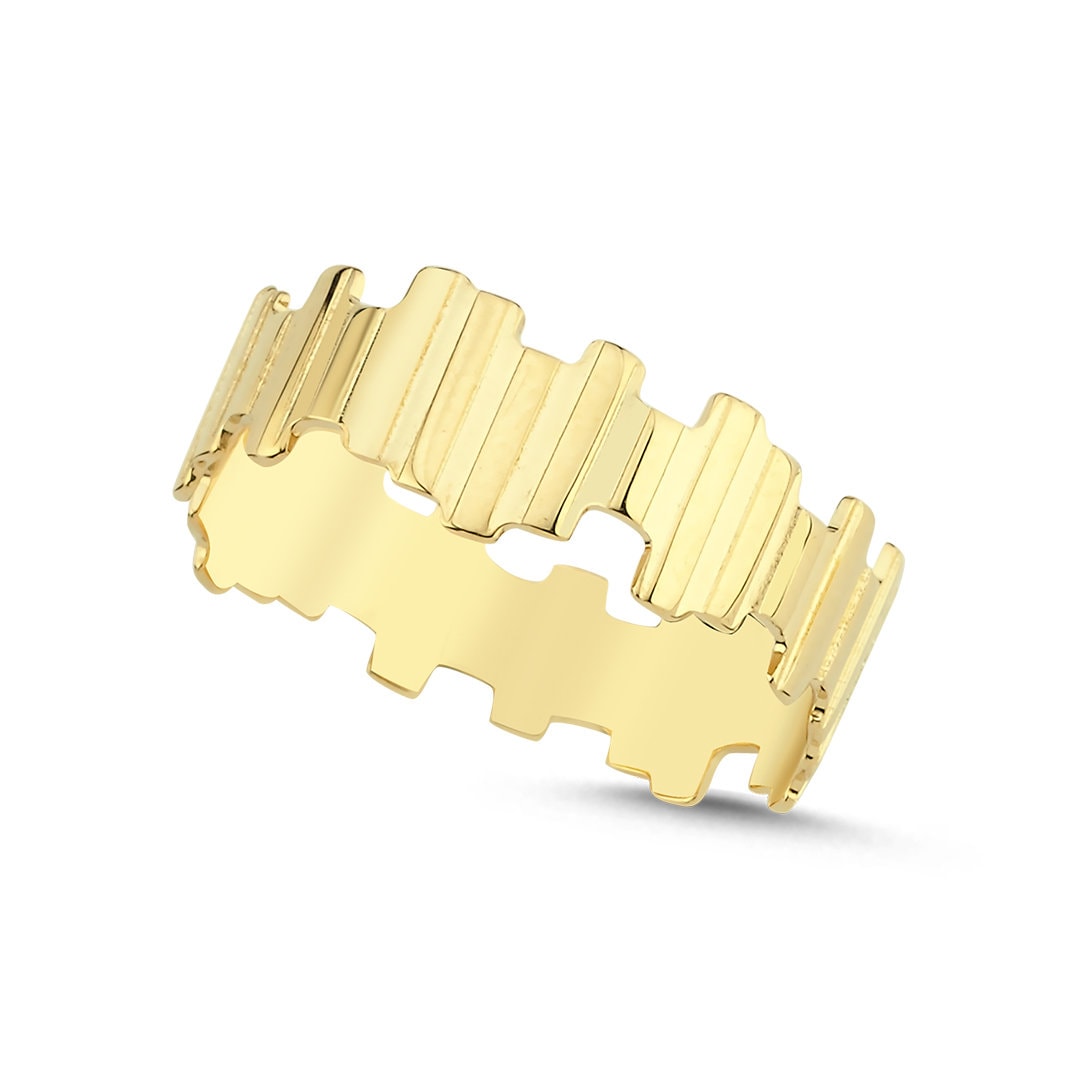 14k Gold Seismic Love Ring Hems Jewellery 