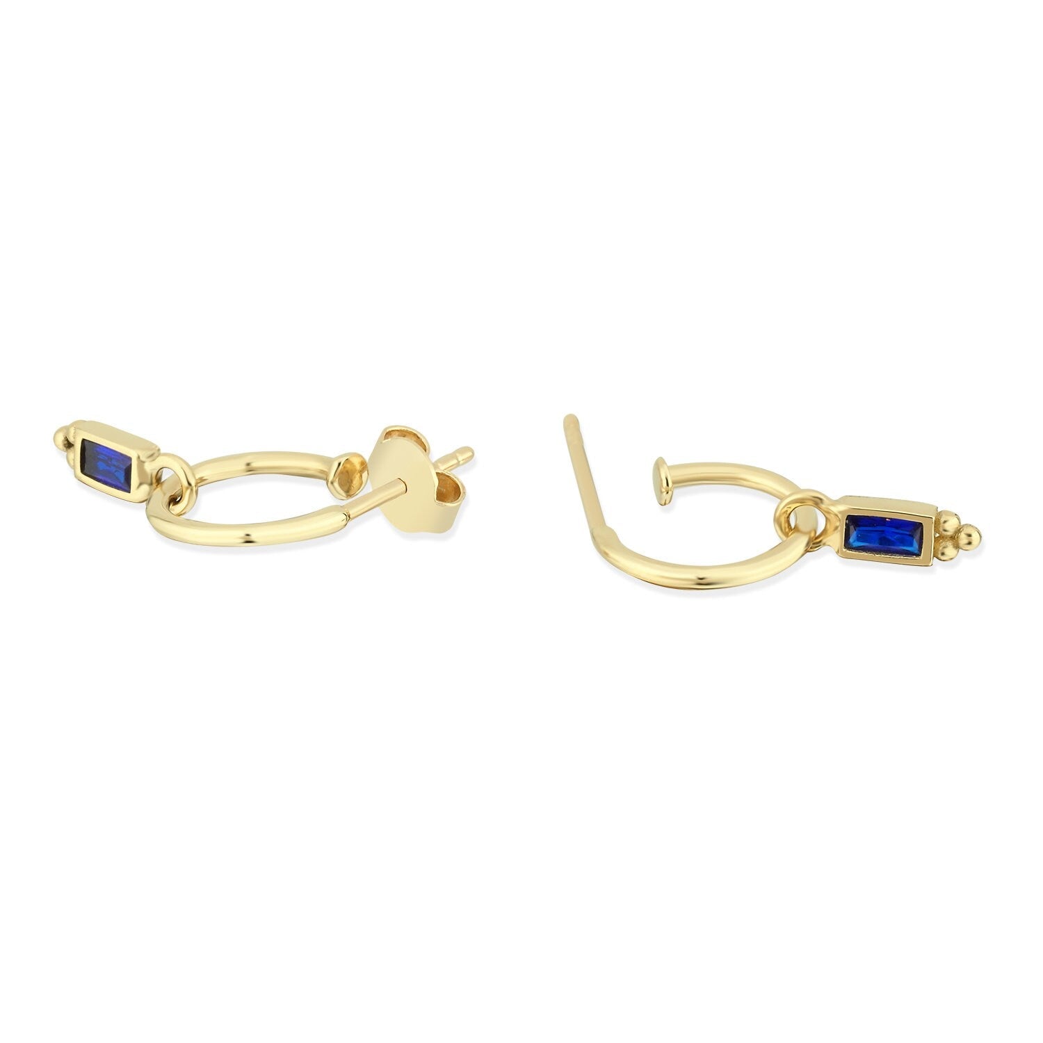 Gold Vintage Stone Earrings Hems Jewellery 