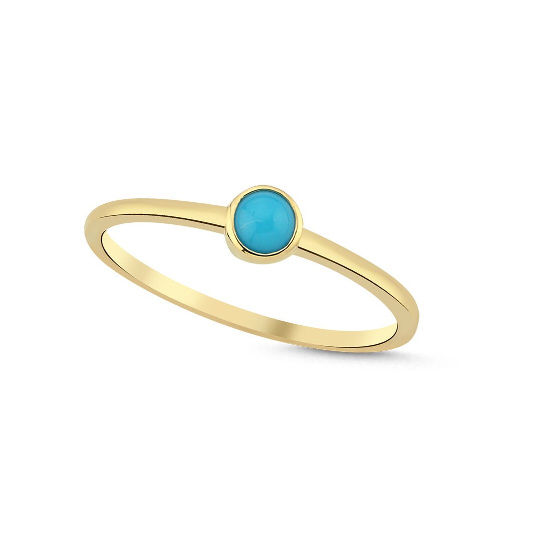 Mini Turquoise Stone Ring Hems Jewellery 